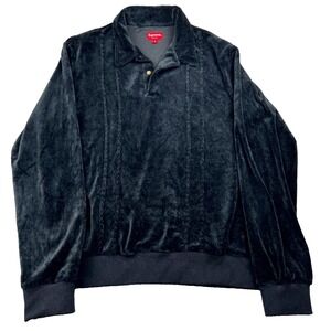 Supreme | Shirts | Supreme Patchwork Velour Ls Polo | Poshmark
